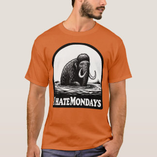 Camiseta Odio el mamut de los lunes en la mina de alquitrán