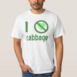 Camiseta Odio el texto verde de la col