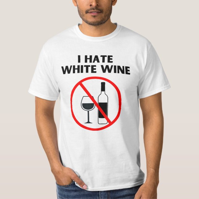Camiseta Odio el vino blanco (Anverso)