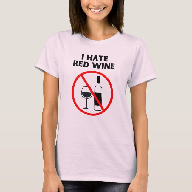Camiseta Odio el vino tinto (Anverso)