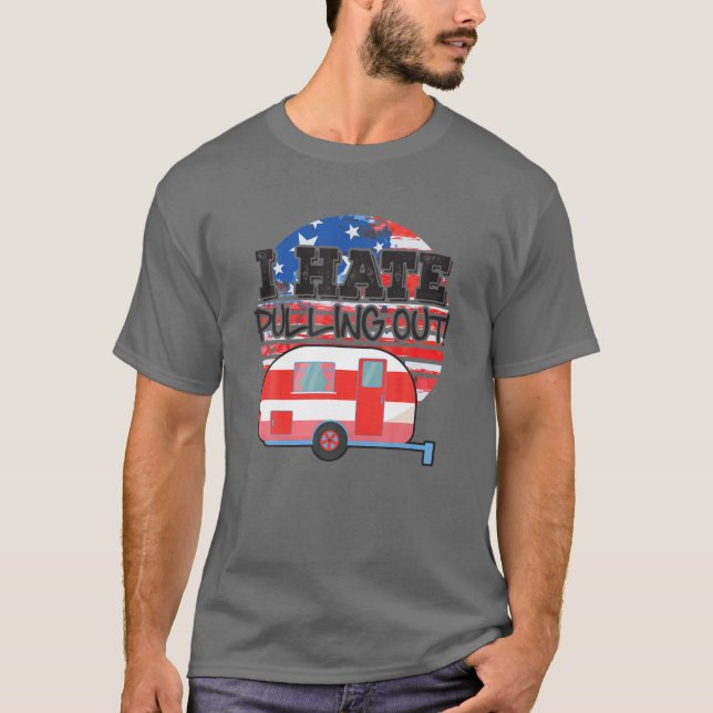 Camiseta Odio Eliminar Trailer De Viaje RV Gracioso Retro C (Anverso)