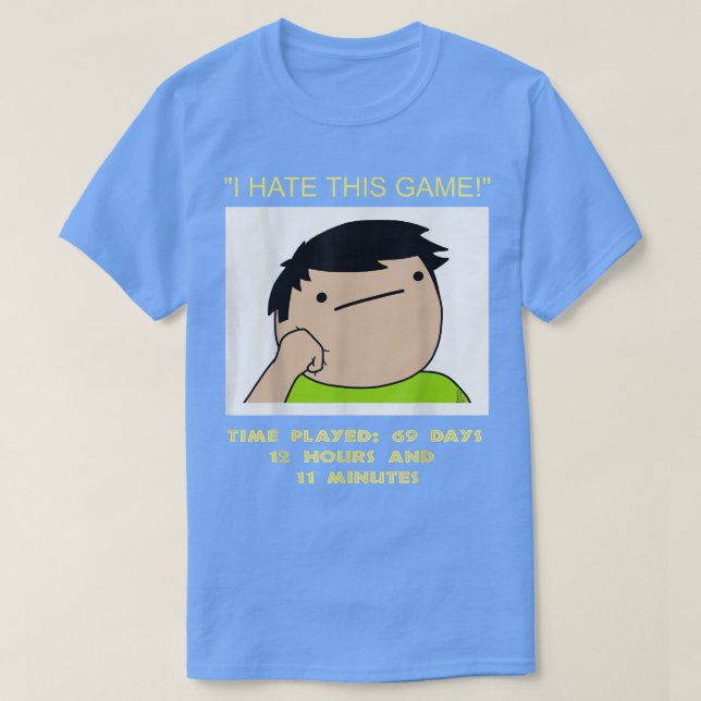 Camiseta Odio este juego  (Diseño del anverso)