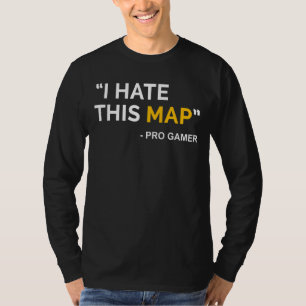 Camiseta Odio Este Mapa Fps Definición Píxel Gaming