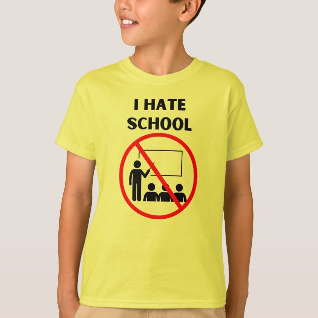 Camiseta Odio la escuela (Anverso)