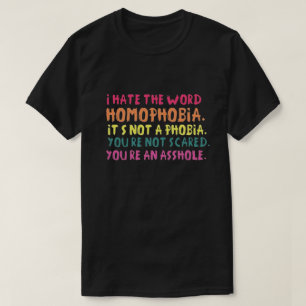 Camiseta Odio la homofobia de la palabra…