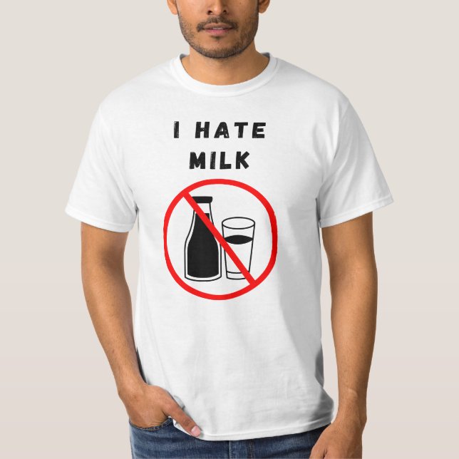 Camiseta Odio la leche (Anverso)