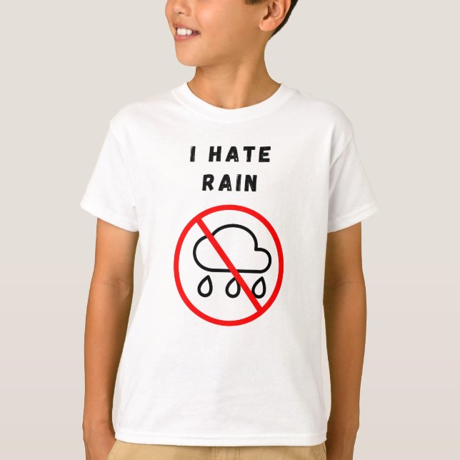 Camiseta Odio la lluvia (Anverso)