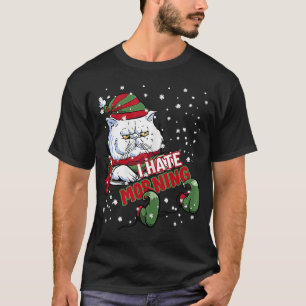 Camiseta Odio la mañana Gato Gato Gato Gatito Gatito Angry 