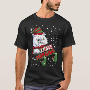 Camiseta Odio la mañana Gato Gato Gato Gatito Gatito Angry