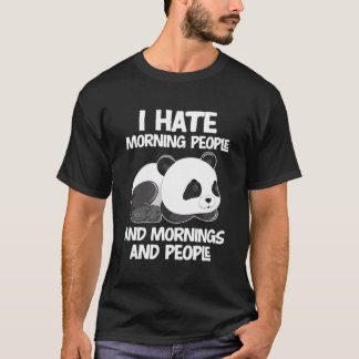 Camiseta Odio la mañana gente Pandas Panda