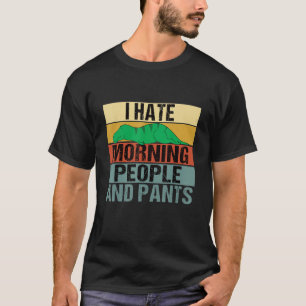 Camiseta Odio La Mañana Gente Y Pants Dinosaur Retro