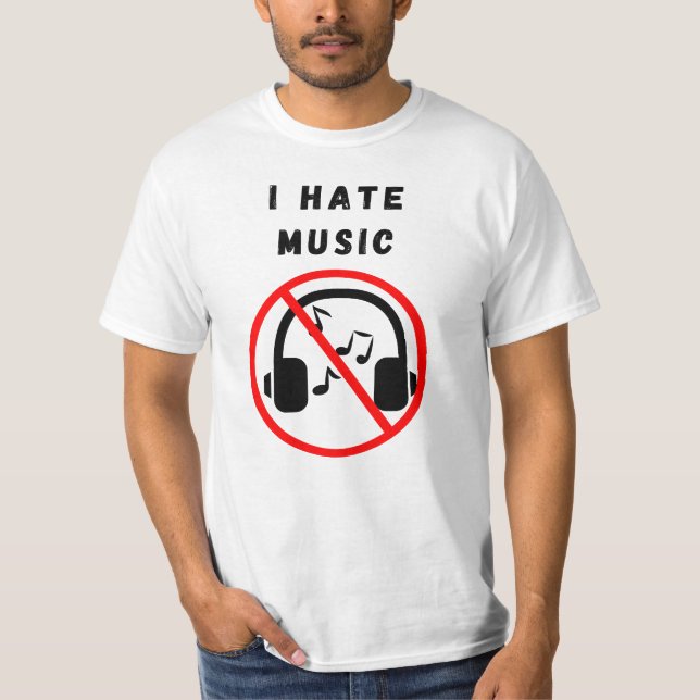 Camiseta Odio la música (Anverso)