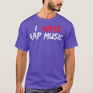 Camiseta Odio la música rap - rojo blanco