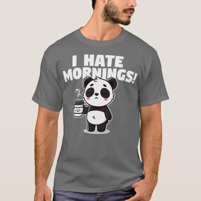 Camiseta Odio las mañanas (Anverso)