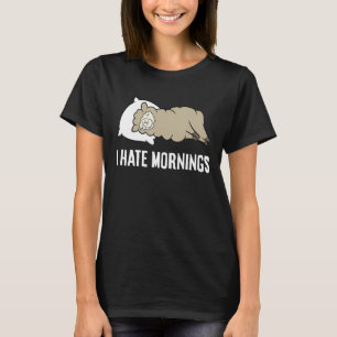 Camiseta Odio las mañanas Dormir Alpaca Pajama