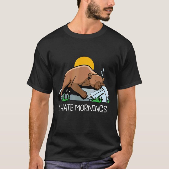 Camiseta Odio las mañanas, un duro miedo (Anverso)