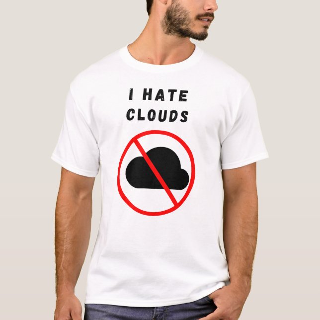 Camiseta Odio las nubes (Anverso)