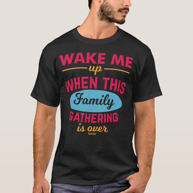 Camiseta Odio las reuniones familiares diciendo (Anverso)