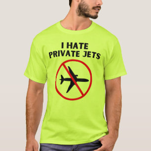 Camiseta Odio los aviones privados