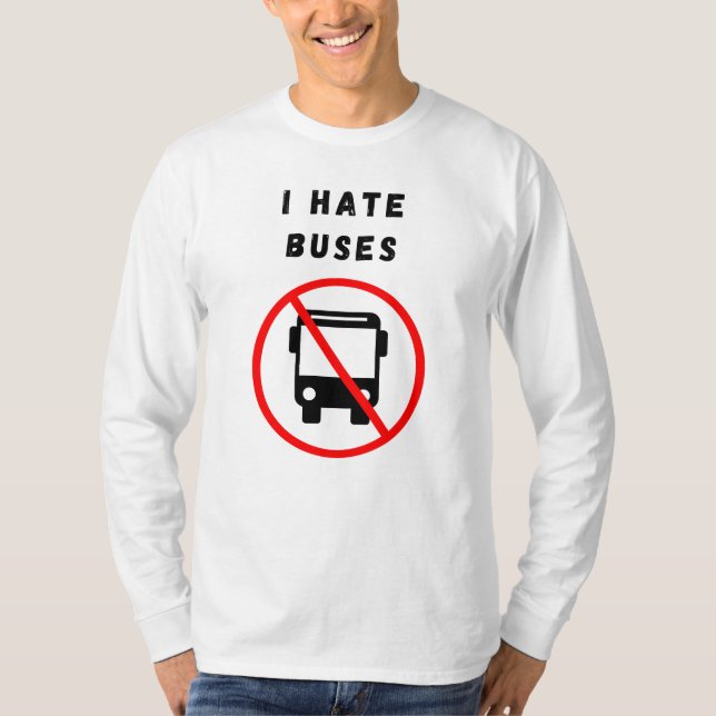 Camiseta Odio los buses (Anverso)
