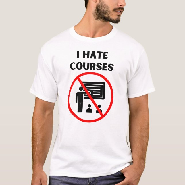 Camiseta Odio los cursos (Anverso)