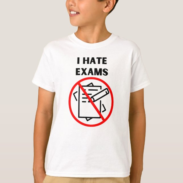 Camiseta Odio los exámenes (Anverso)
