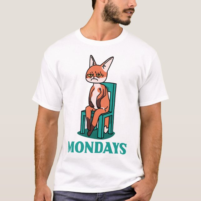 Camiseta Odio los lunes gracioso humor de trabajo de día de (Anverso)