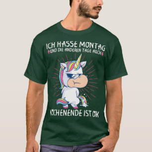 Camiseta Odio los lunes Unicorn Funny