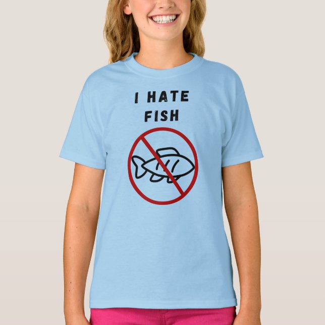 Camiseta Odio los peces (Anverso)