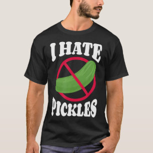 Camiseta Odio los pepinillos Pepino Anti-Vegano