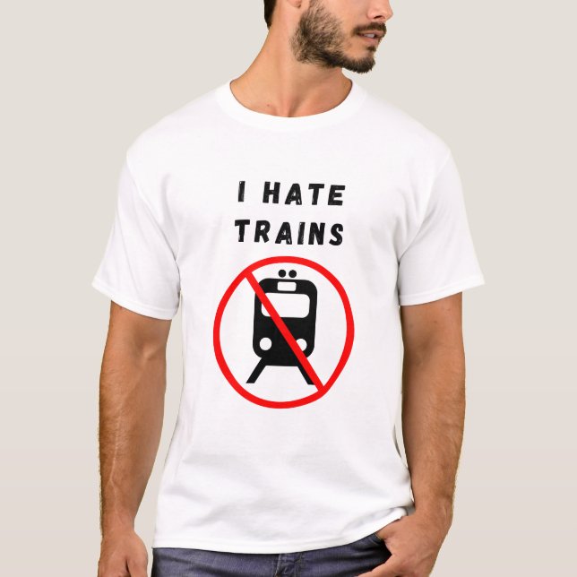 Camiseta Odio los trenes (Anverso)