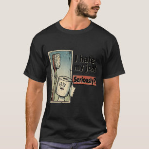 Camiseta Odio mi trabajo Serio humor divertido vintage C