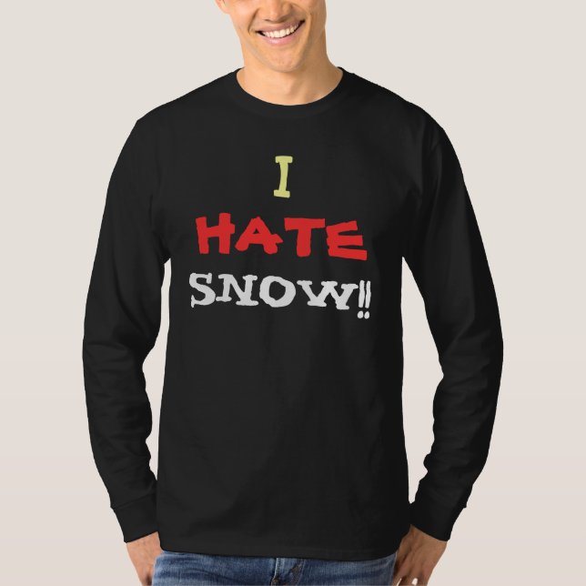 Camiseta ¡Odio nieve! (Anverso)