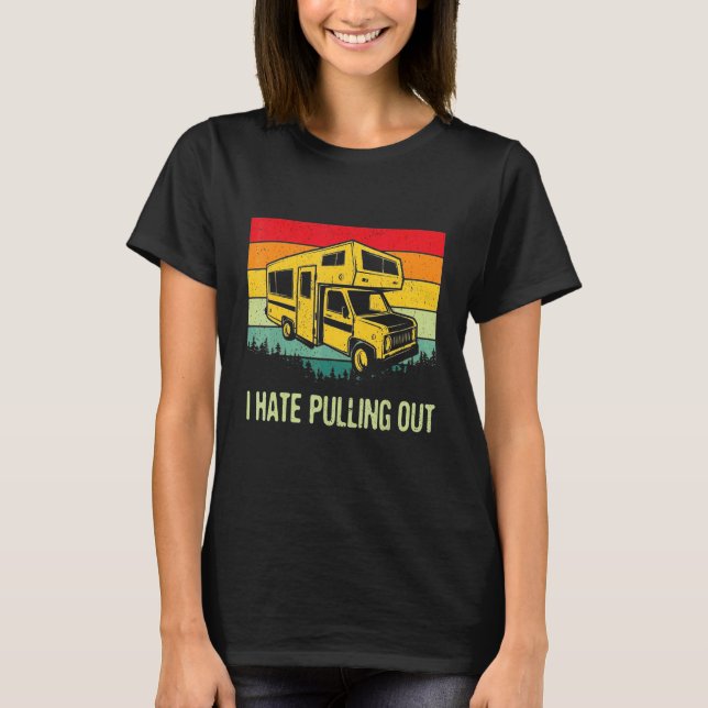 Camiseta Odio Sacar Acampada en RV (Anverso)