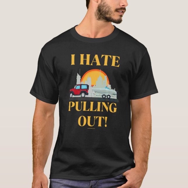 Camiseta Odio Sacar Barco Navegación Pesca (Anverso)