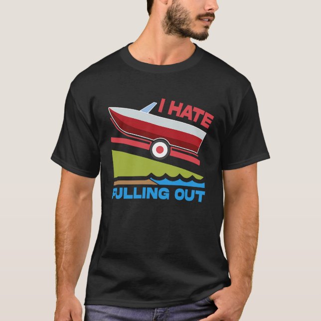 Camiseta Odio Sacar Barco Pesca Camping Familiar (Anverso)