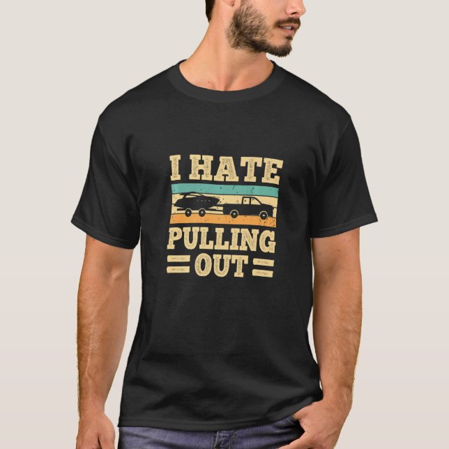Camiseta Odio Sacar Barcos Capitán de Barco Retro (Anverso)