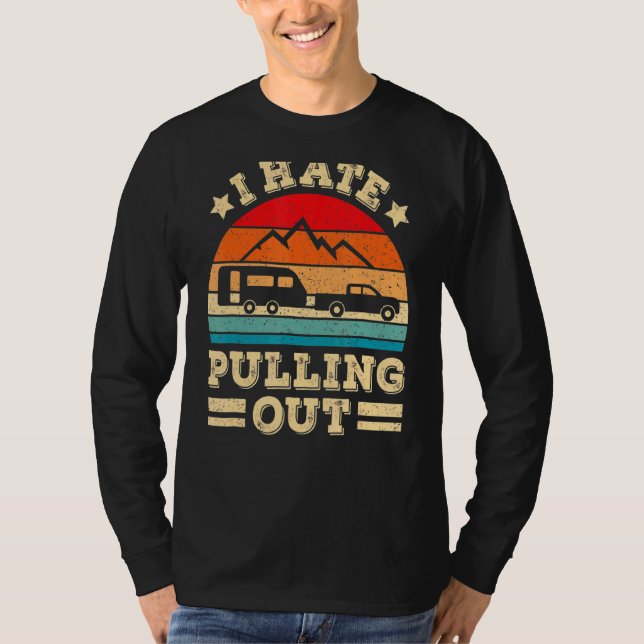 Camiseta Odio Sacar Camping Trailer Viajes Retro 2 (Anverso)
