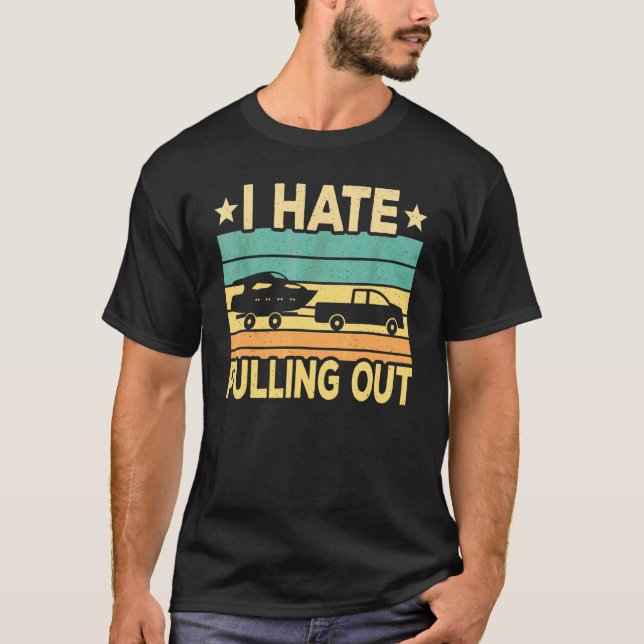 Camiseta Odio sacar capitán de barco   Barco Retro (Anverso)