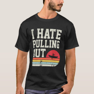 Camiseta Odio sacar capitán de barco de pesca retro