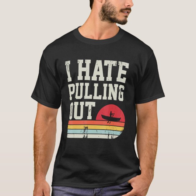 Camiseta Odio sacar capitán de barco de pesca retro (Anverso)
