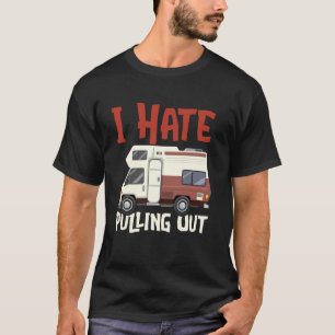 Camiseta Odio Sacar Divertido Camping Fogata Rv Furgoneta