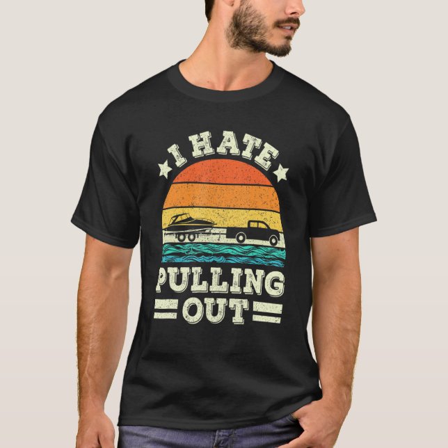 Camiseta Odio Sacar El Barco De Bote Retro Vin (Anverso)