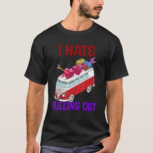 Camiseta Odio Sacar El Humor Sarcástico De Camping (Anverso)