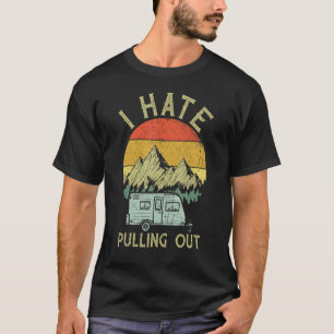 Camiseta Odio Salir Con Mi Furgoneta De Camping Retro Vinta