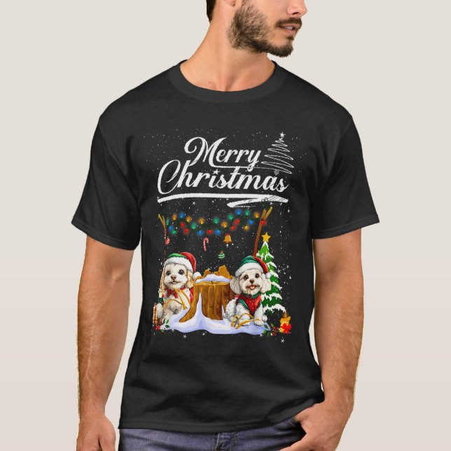 Camiseta Odle Christmas Tree Lights Decorations Dog Lover X (Anverso)