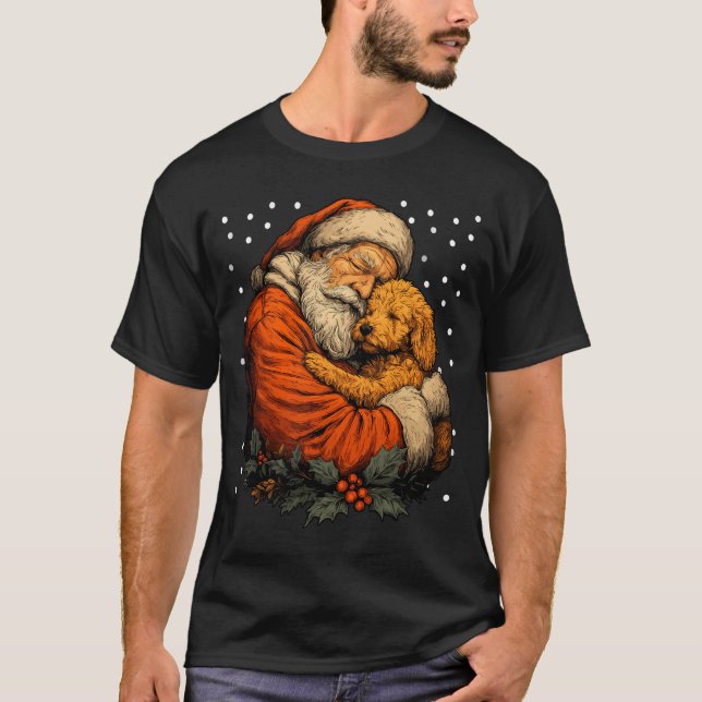 Camiseta Odle Dog And Santa Claus Winter Season Christmas A (Anverso)