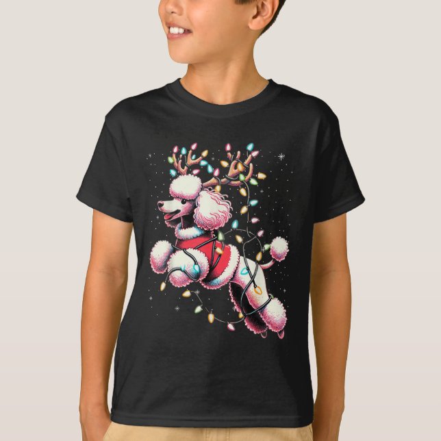 Camiseta Odle Santa Christmas Tree Lights, Funny Ugly Pajam (Anverso)