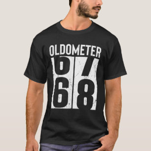 Camiseta Odómetro de cumpleaños 68 años de edad, 68 años de