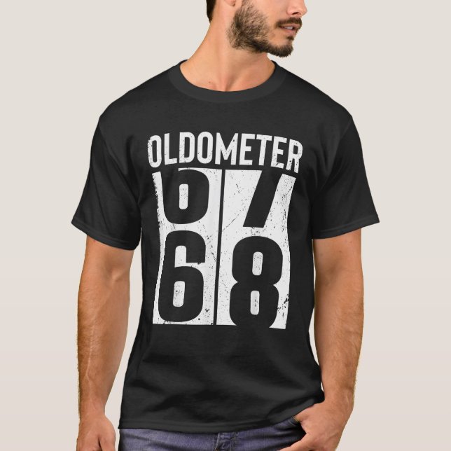 Camiseta Odómetro de cumpleaños 68 años de edad, 68 años de (Anverso)